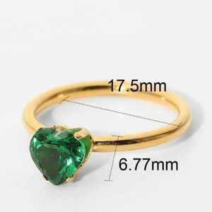 Anillo De Circon De Corazon